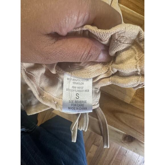 Favlux Beige Button-Down Shirt with Drawstring Hem – Casual Chic - Picture 8 of 8